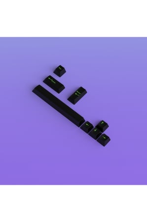 8 Tuşlu PBT Siyah Keycaps Tuş Takımı Tüm Mekanik ve Manyetik Klavyeler için Uygundur
