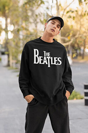 The Beatles Yazılı Unisex Oversize Müzik Grubu Sweatshirt