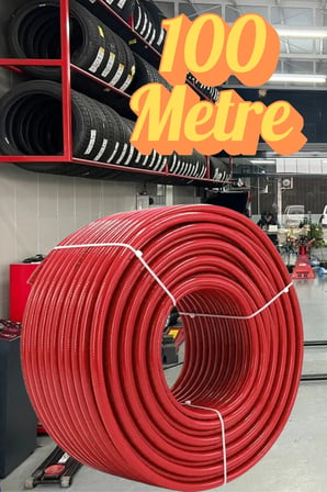 (100 METRE) Kompresör Hava Hortumu 8 mm Termo Hortum Kırmızı Thermo Hortum Basınca Dayanıklı Hortum