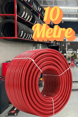 (10 METRE) Kompresör Hava Hortumu 8 mm Termo Hortum Kırmızı Thermo Hortum Basınca Dayanıklı Hortum