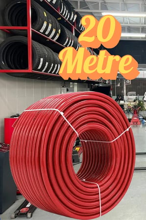 (40 METRE) Kompresör Hava Hortumu 8 mm Termo Hortum Kırmızı Thermo Hortum Basınca Dayanıklı Hortum
