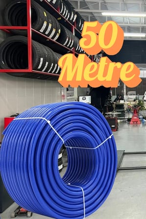 (50 METRE) Kompresör Hava Hortumu 8 mm Termo Hortum Mavi Thermo Hortum Basınca Dayanıklı Hortum