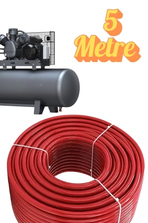 (5 METRE) Kompresör Hava Hortumu 8 mm Termo Hortum Kırmızı Thermo Hortum Basınca Dayanıklı Hortum