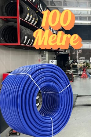 (100 METRE) Kompresör Hava Hortumu 8 mm Termo Hortum Mavi Thermo Hortum Basınca Dayanıklı Hortum