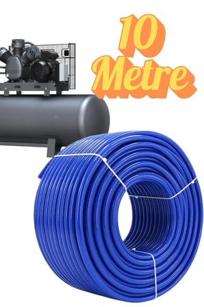 (10 METRE) Kompresör Hava Hortumu 8 mm Termo Hortum Mavi Thermo Hortum Basınca Dayanıklı Hortum
