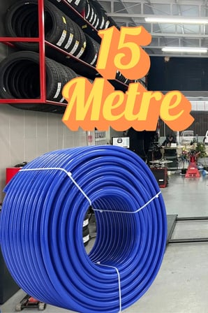 (15 METRE) Kompresör Hava Hortumu 8 mm Termo Hortum Mavi Thermo Hortum Basınca Dayanıklı Hortum