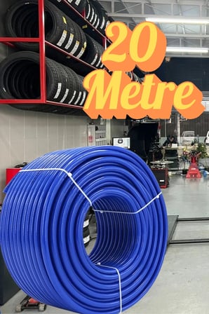 (20 METRE) Kompresör Hava Hortumu 8 mm Termo Hortum Mavi Thermo Hortum Basınca Dayanıklı Hortum
