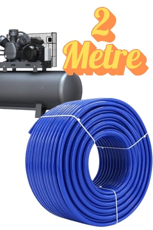 (2 METRE) Kompresör Hava Hortumu 8 mm Termo Hortum Mavi Thermo Hortum Basınca Dayanıklı Hortum