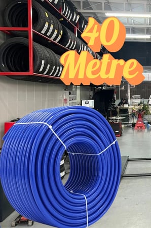 (40 METRE) Kompresör Hava Hortumu 8 mm Termo Hortum Mavi Thermo Hortum Basınca Dayanıklı Hortum
