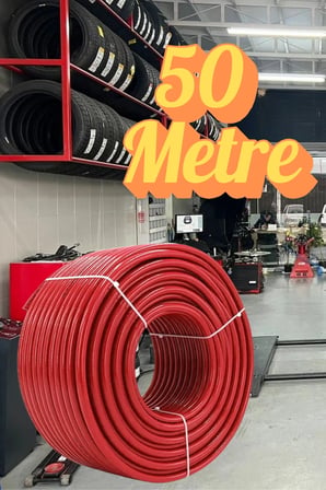 (50 METRE) Kompresör Hava Hortumu 8 mm Termo Hortum Kırmızı Thermo Hortum Basınca Dayanıklı Hortum