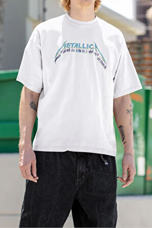 Metalllica Yazılı Unisex Oversize Tişört