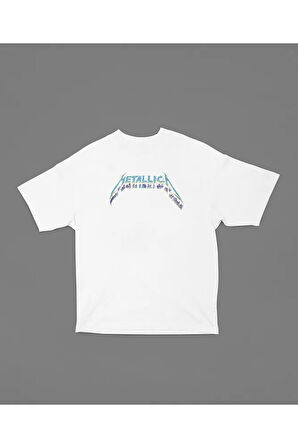 Metalllica Yazılı Unisex Oversize Tişört