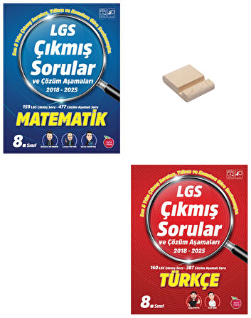 LGS 8. Sınıf Çıkmış Sorular Matematik ve Türkçe + Telefon Standı