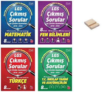 LGS 8. Sınıf Çıkmış Sorular Matematik Fen Türkçe ve İnkılap + Telefon Standı