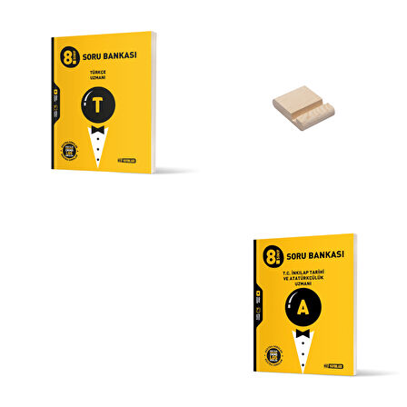 LGS 8. Sınıf Uzman Türkçe ve İnkılap Soru Bankası Yeni + Telefon Standı