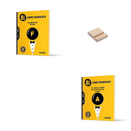 LGS 8. Sınıf Uzman Fen Bilimleri ve İnkılap Soru Bankası Yeni + Telefon Standı