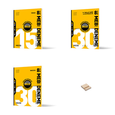 Hız LGS 8. Sınıf Türkçe İnkılap ve İngilizce MEB Uyumlu Deneme Sınavı 3lü Set + Telefon Standı