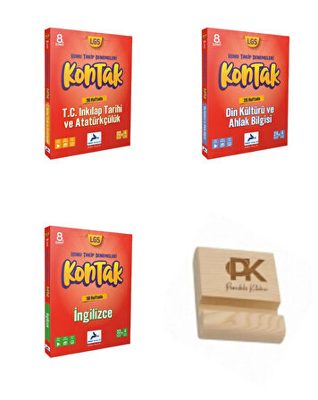 Paraf LGs 8. Sınıf Kontak İnkılap Din Kültürü ve İngilizce Konu Takip Denemeleri 3lü Set + Telefon Standı