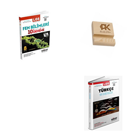 Miray LGS 8. Sınıf Fen Bilimleri ve Türkçe Denemeleri + Telefon Standı