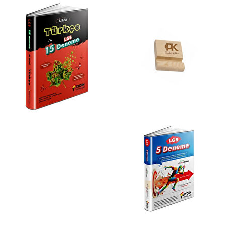 Aydın LGS 8. Sınıf 15li Türkçe Deneme ve  5li Tüm Dersler Deneme + Telefon Standı