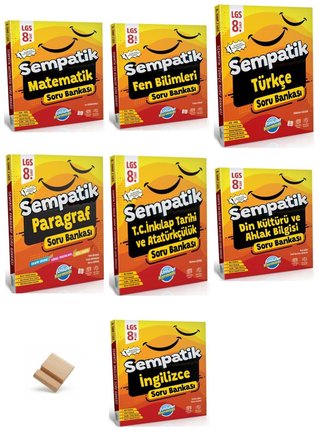 Ünlüler Karması LGS 2027 Matematik Fen Türkçe Paragraf İnkılap Din ve İngilizce 7li Set Sempatik Soru Bankası + Telefon Standı