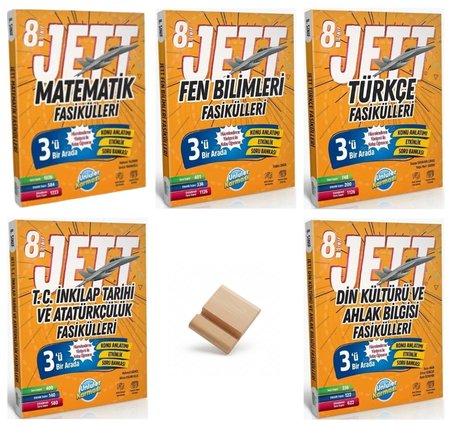 Ünlüler Karması LGS 2027 Jett Matematik Fen Türkçe İnkılap ve Din Fasikülleri 5li Set + Telefon Standı