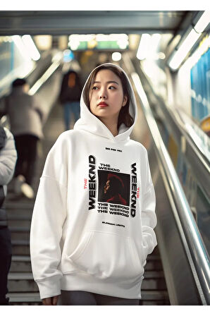 The Weeknd Die For You Baskılı Unisex Oversize Rapper Hoodie