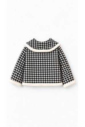 KIZ ÇOCUK DESENLİ PELUŞ ASTARLI CEKET