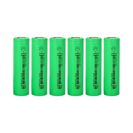 EVE INR18650-25P - 3.7V 2500 mAh Li-ion Şarjlı Pil - 30A 6 Lı Paket