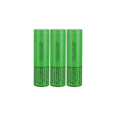 LG Chem INR18650MJ1 - 3.7V 3500mAh Li-ion Şarjlı Pil - 10A 3 Lü Paket