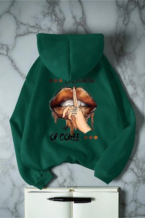 Enjoy Personel Time Baskılı Oversize Sweatshirt
