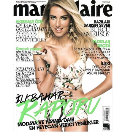Marie Claire - Bazıları Sarışın Sever Burcu Esmersoy - Retro Eski Basım Koleksiyon (Nisan 2014- No :304) Ücretsiz Eki Shopping Guide