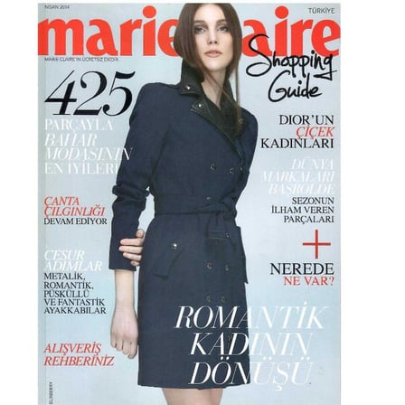 Marie Claire - Bazıları Sarışın Sever Burcu Esmersoy - Retro Eski Basım Koleksiyon (Nisan 2014- No :304) Ücretsiz Eki Shopping Guide