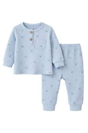 Babydoll 2li Takım Melisa mavi 9/12 ay