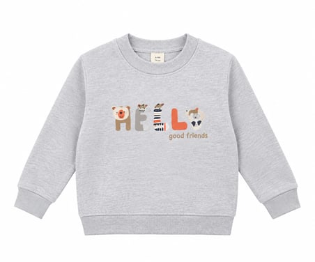 Babydoll Sweatshirt Divo-GRİ 24-30 ay