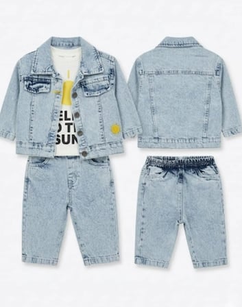 Babydoll 2li Takım Cumino Mavi 9-12 AY