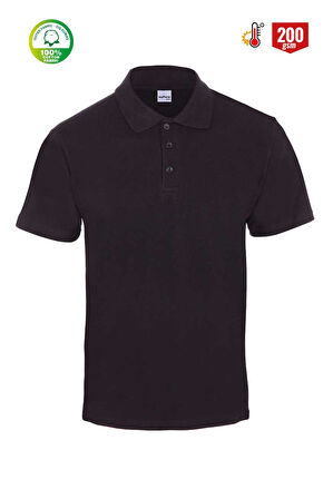 Myform 8101 Eco Polo Yaka Kısa Kol Siyah t-shirt