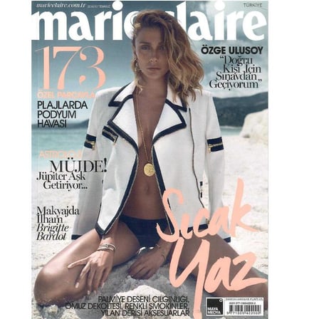 Marie Claire - Özge Ulusoy Doğru Kişi İçin Sınavdan Geçiyorum - Retro Eski Basım Koleksiyon (Temmuz 2014- No :307) Not: Ekleri Yoktur!!!