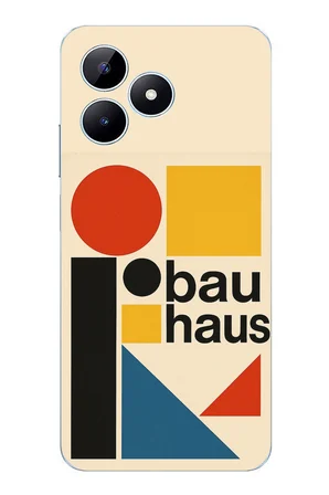 Realme Note 50 Uyumlu Bauhaus Akımı Baskılı Silikon Kılıf