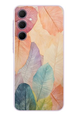 Samsung Galaxy A35 Uyumlu Hafif Yapraklar Baskılı Silikon Kılıf