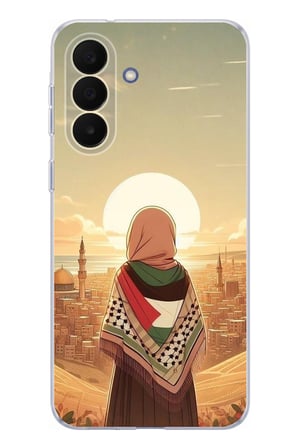 Samsung Galaxy A27 Uyumlu Filistine Özgürlük Kız Baskılı Silikon Kılıf