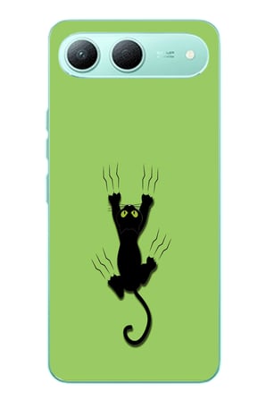 Tecno Spark 40 5G Uyumlu Tutunan Kedi Baskılı Silikon Kılıf