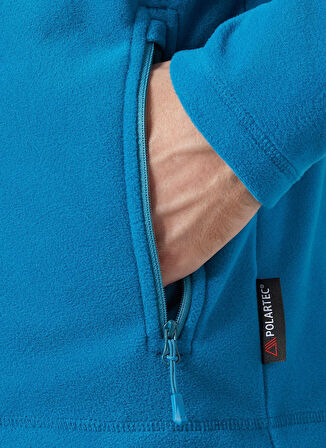 Helly Hansen HH..12011_HHA.540_FULLZIP POLAR Mavi Dik Yaka Normal Düz Erkek Polar Sweatshırt