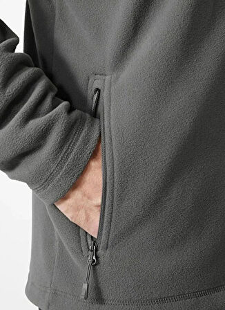 Helly Hansen HH..12011_HHA.876_FULLZIP POLAR Gri Dik Yaka Normal Düz Erkek Polar Sweatshırt