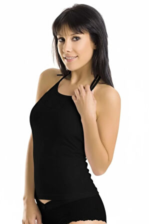 Boyundan Bağlamalı Taş İşlemeli Atlet