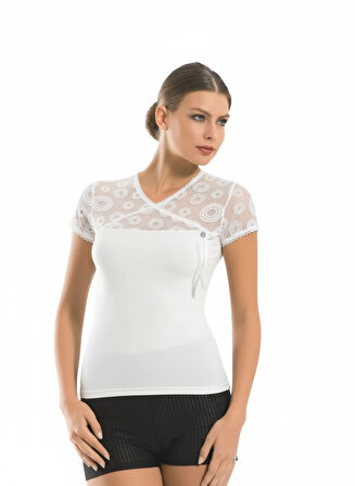 Berrak Kadın Floklu Kravize Atlet Elastane 2174