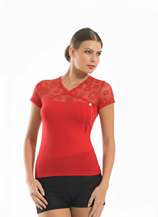 Berrak Kadın Floklu Kravize Atlet Elastane 2174