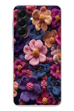 Samsung Galaxy A56 Uyumlu Çiçek Örgüsü Baskılı Silikon Kılıf