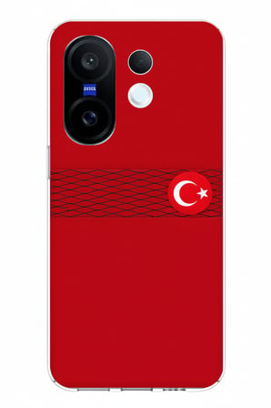 Vivo X200 FE Uyumlu Türk Milli Takım Izgara Desenli Forma Baskılı Silikon Kılıf