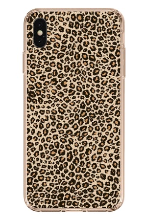 iPhone XS MAX Uyumlu Leopar Tasarımlı Baskılı Silikon Kılıf